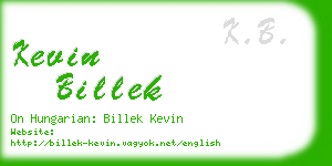 kevin billek business card